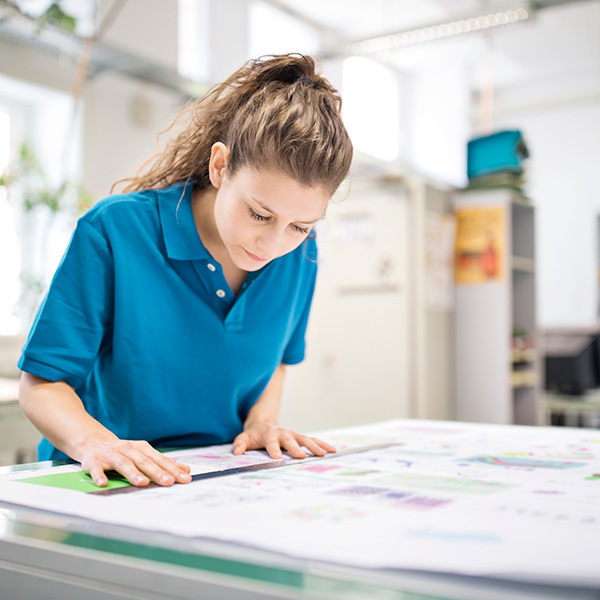 checking the scale of prints